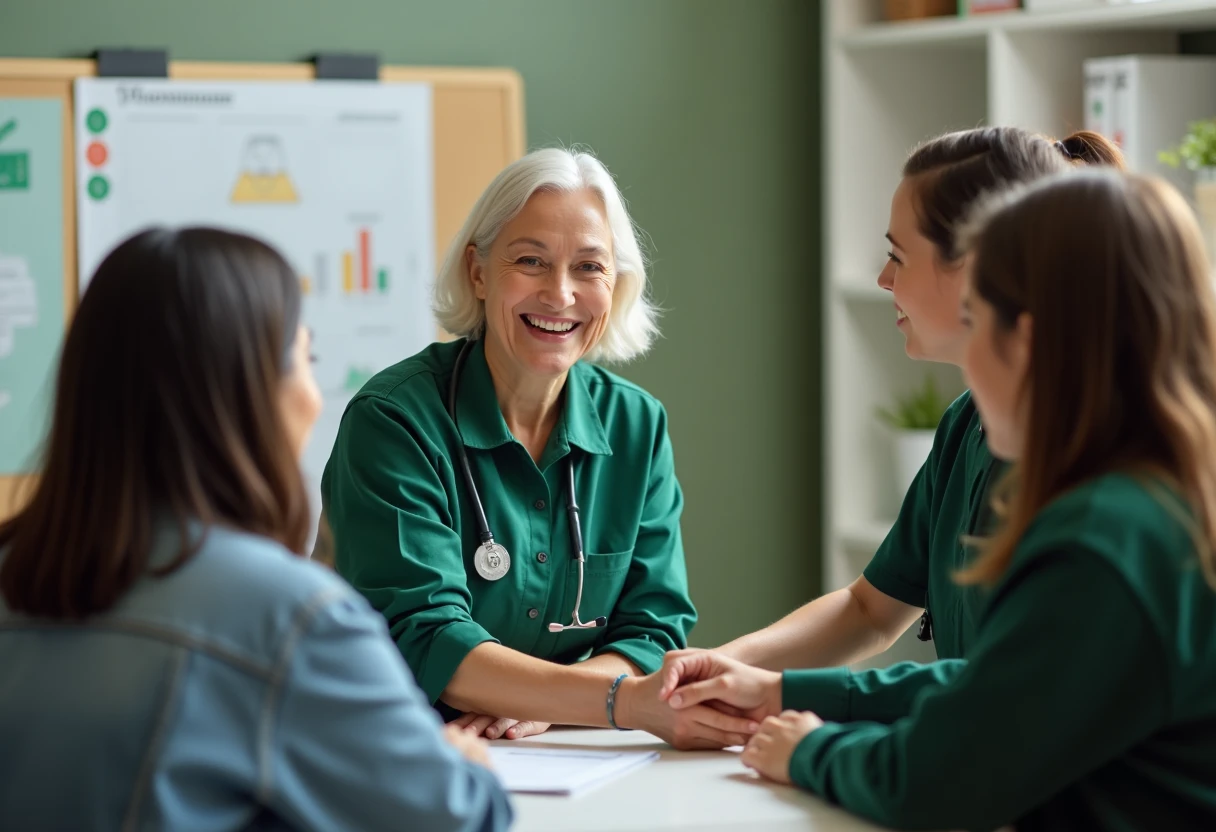 Social care worker with community group