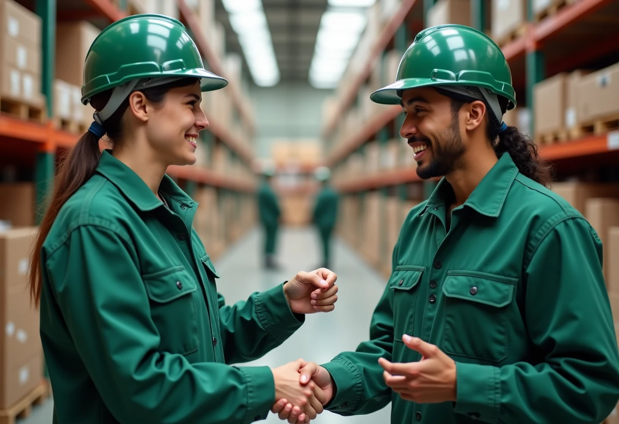 Logistikmitarbeiter in Aktion
