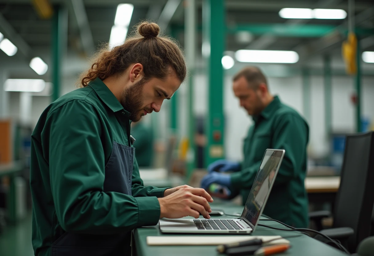 Produktionsmitarbeiter bei der Arbeit