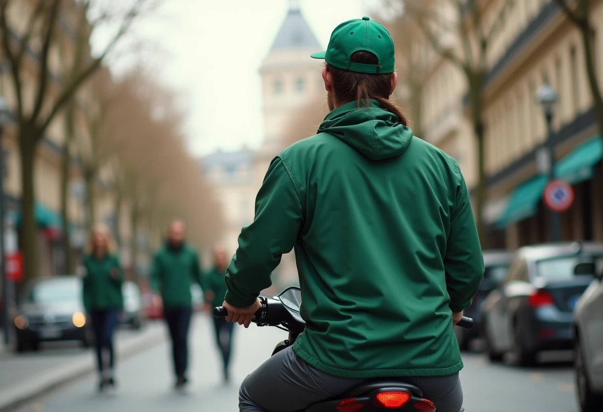 Livreur en scooter à Paris