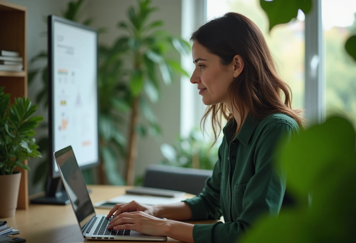 Travailler à domicile dans un espace moderne