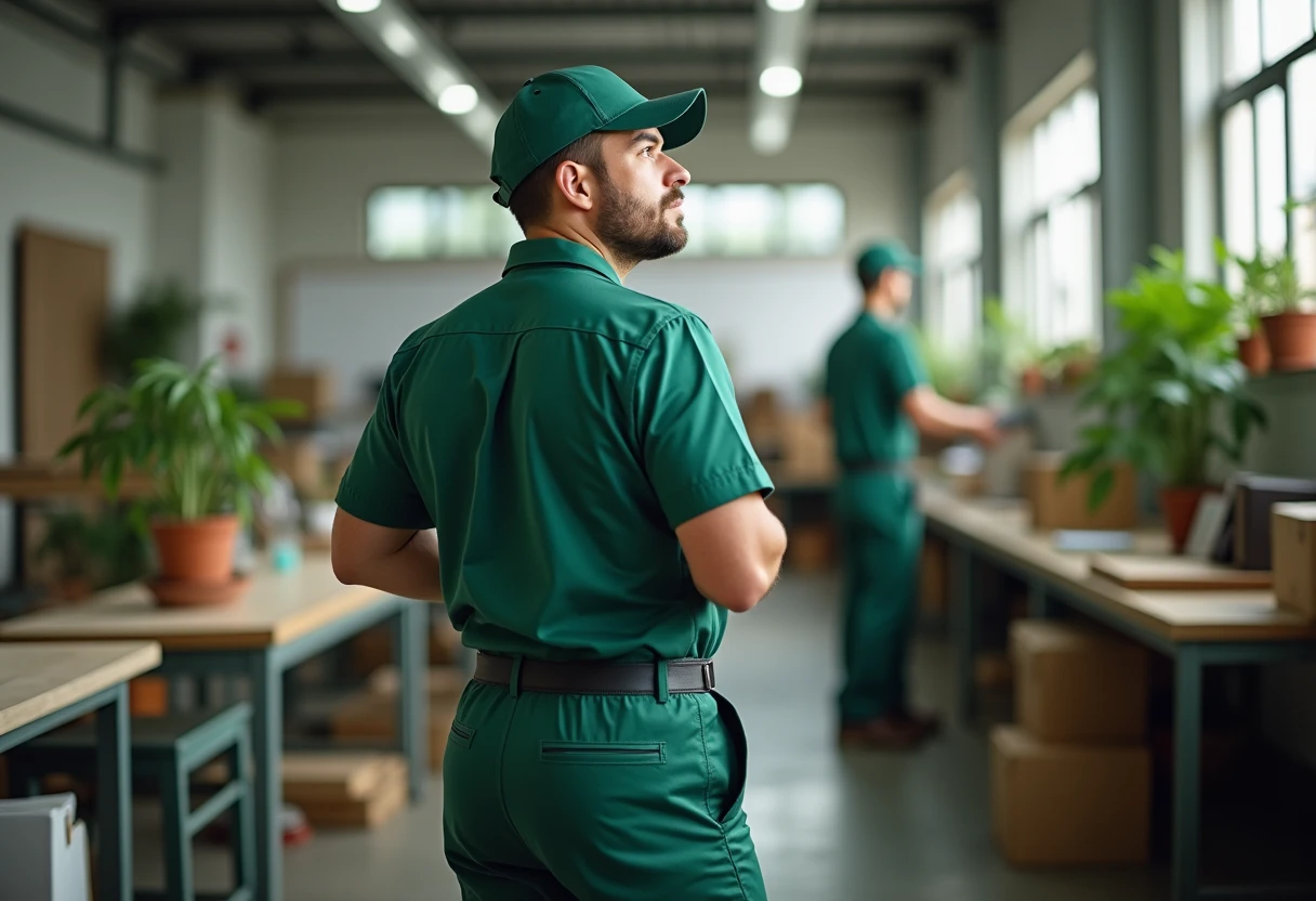 Profissional em ambiente de produção