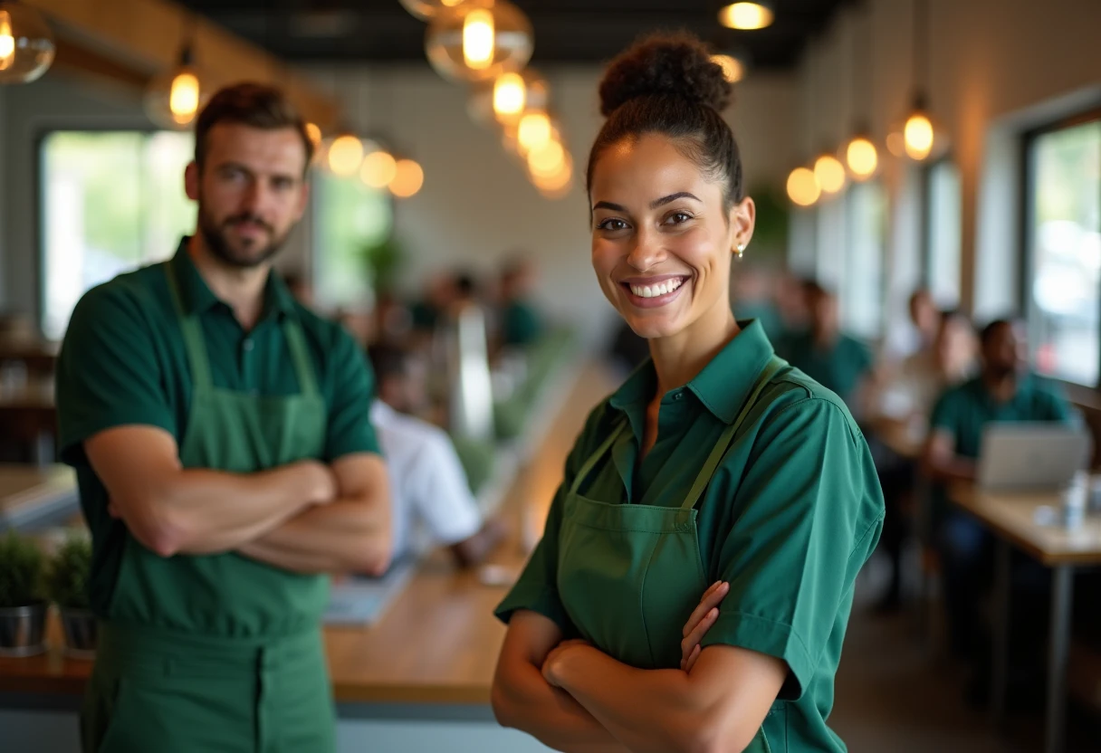 Restaurant supervisor in action