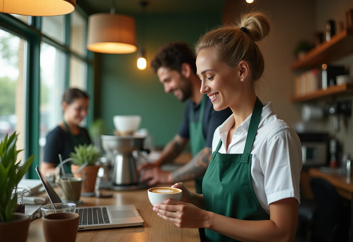 Expert barista at work